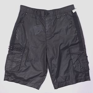 AFFLICTION Los Angeles Black Faux Leather Shorts